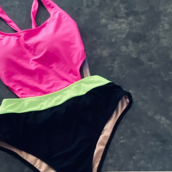 MOLYBELL One Piece  High Waisted Bathing Suit Monokini  Cutout Racerback Zip Up - Picture 12 of 16